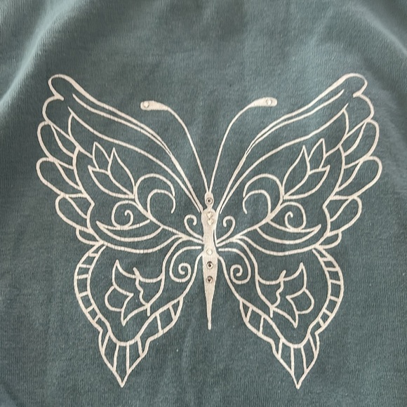 UO Renewal Butterfly Tie-Back Tank Top in Blue - Picture 4 of 7